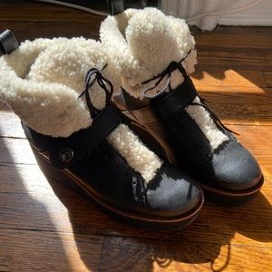 Coach Leather and Wool Urban Hiker Boot